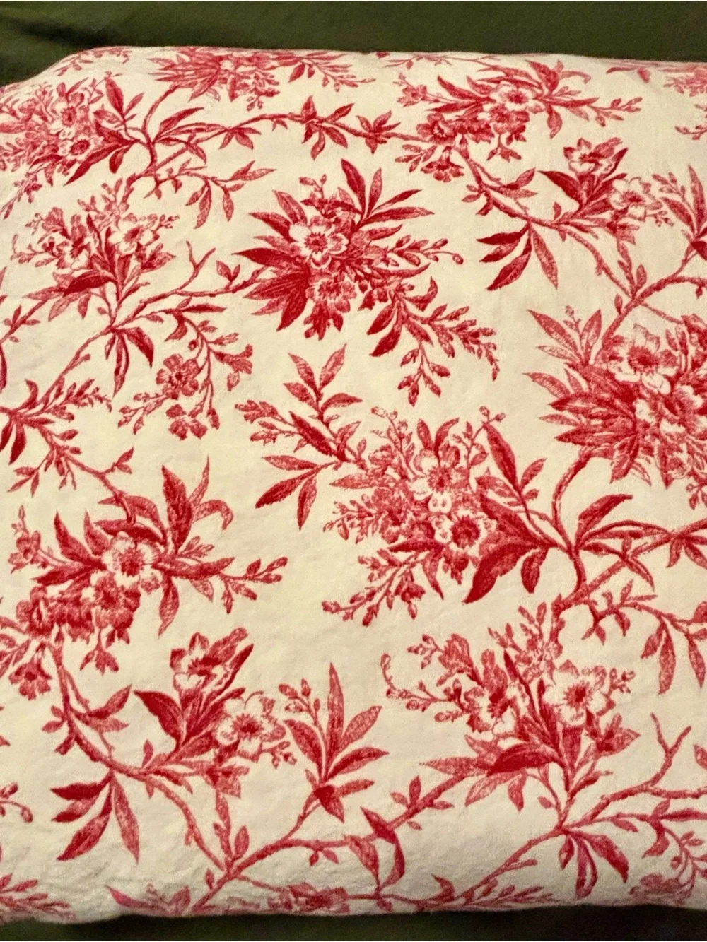 Laura Ashley Red & White Toile 100% Cotton California King Sheet Set